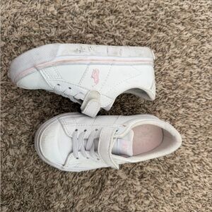 Polo Ralph Lauren White Sneakers with Pink Details